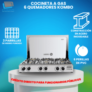 Cocineta Kombo de 6 quemadores Disar 30139 CF copia
