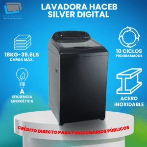 Lavadora haceb 18kg Silver Disar 30308 copia