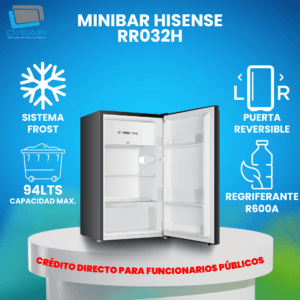 Refrigeradora minibar Hisense 94L Disar CF copia