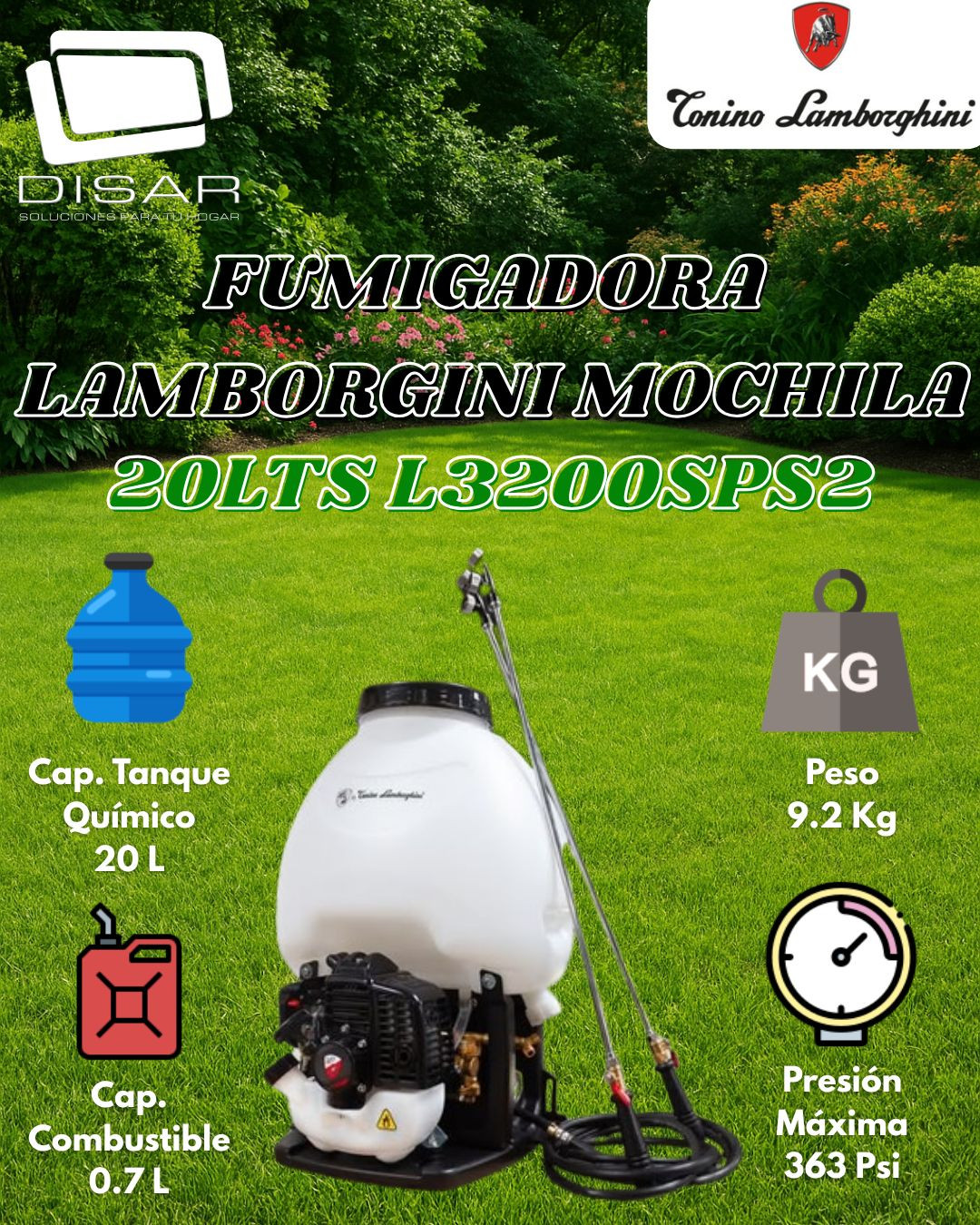 FUMIGADORA LAMBORGINI MOCHILA