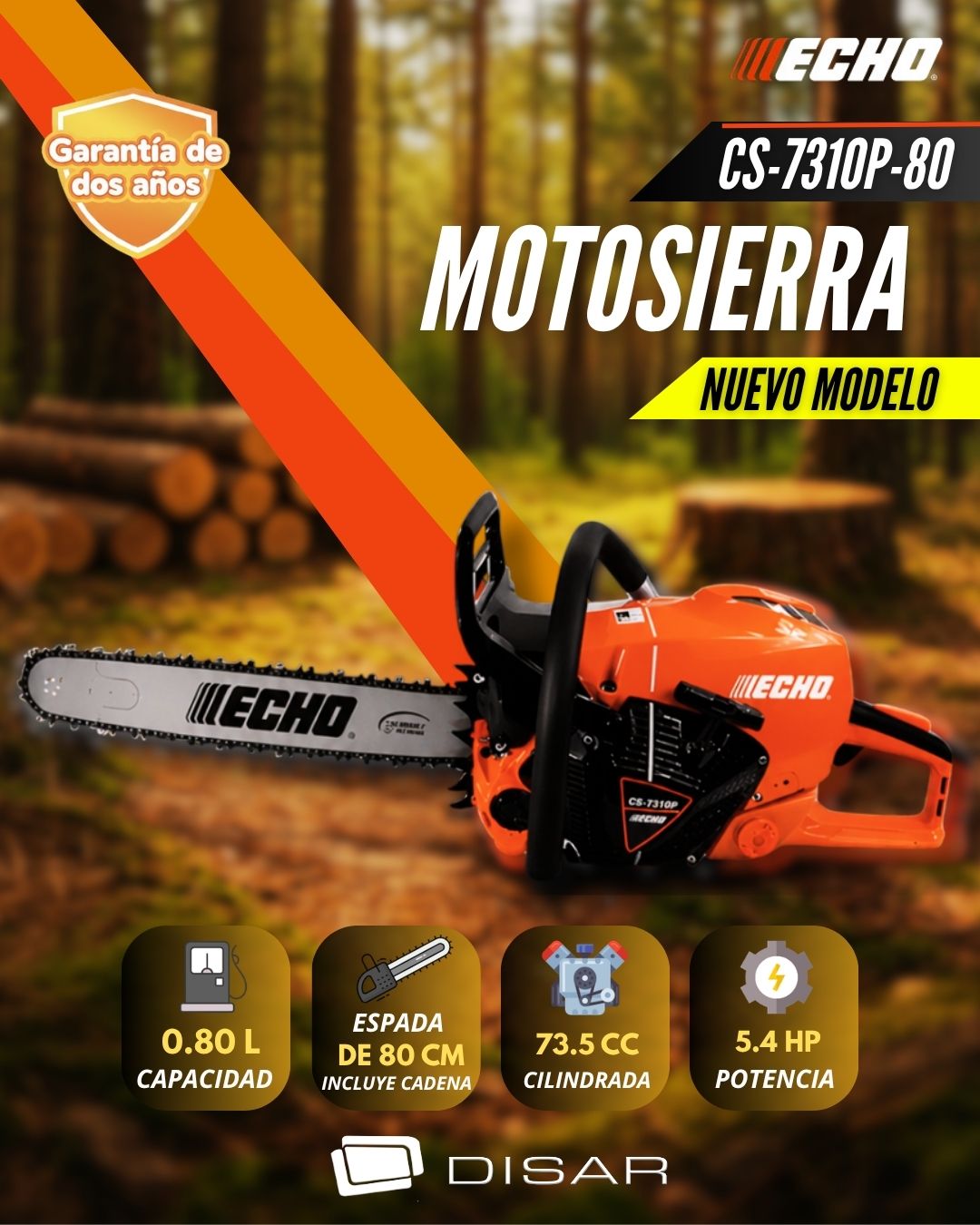 MOTOSIERRA AGROTA CON BARRA Y CADENA CS 7310P 80 (1)