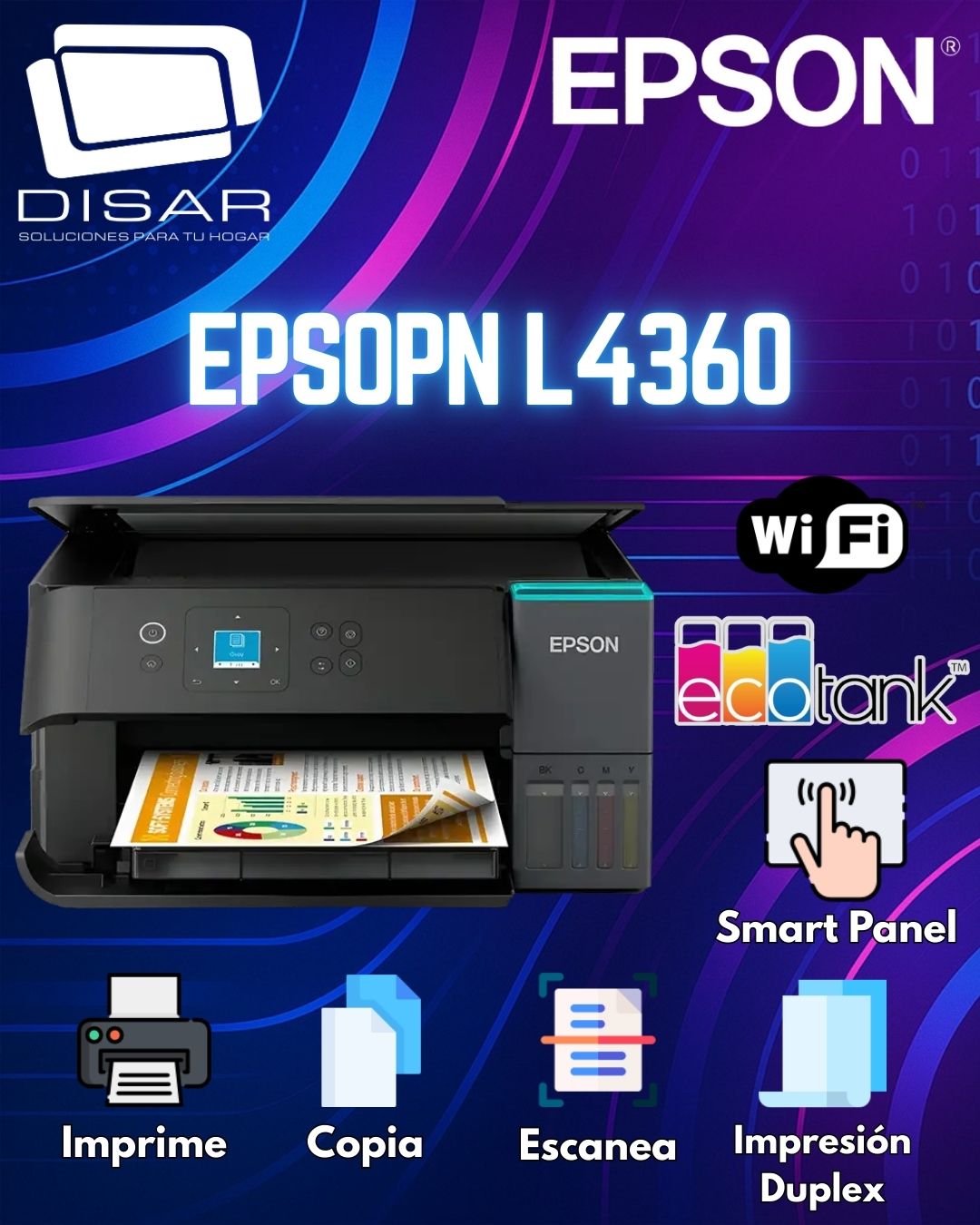 MPRESORA EPSON L4360 MULTIFUNCION DUPLEX CON WIFI