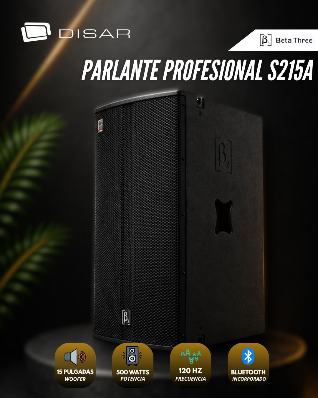 PARLANTE PROFESIONAL BETA3 S215A TIRO LARGO